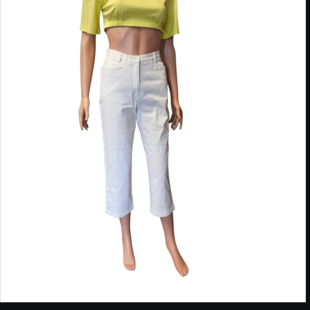 Burberry Sport High WaistvWomen's White Cropped Pants